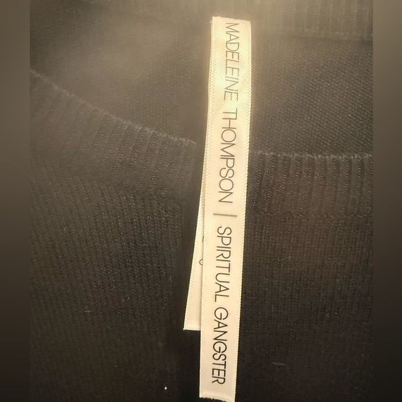 SPIRITUAL GANGSTER X MADELEINE THOMPSON Beatrice Rainbow Sweater Black size M - Picture 6 of 9